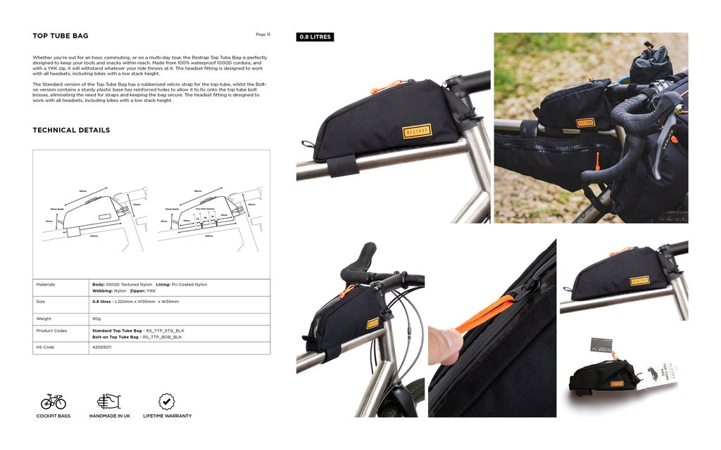 Restrap Bolt-On Top Tube