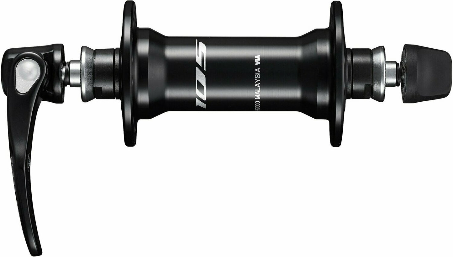 DT Swiss R460 700c rim with Shimano 105 R7000 hubs. For rim brakes & quick release